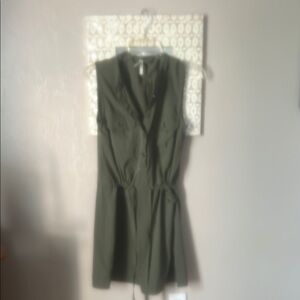 Olive Green Sleeveless Dress
